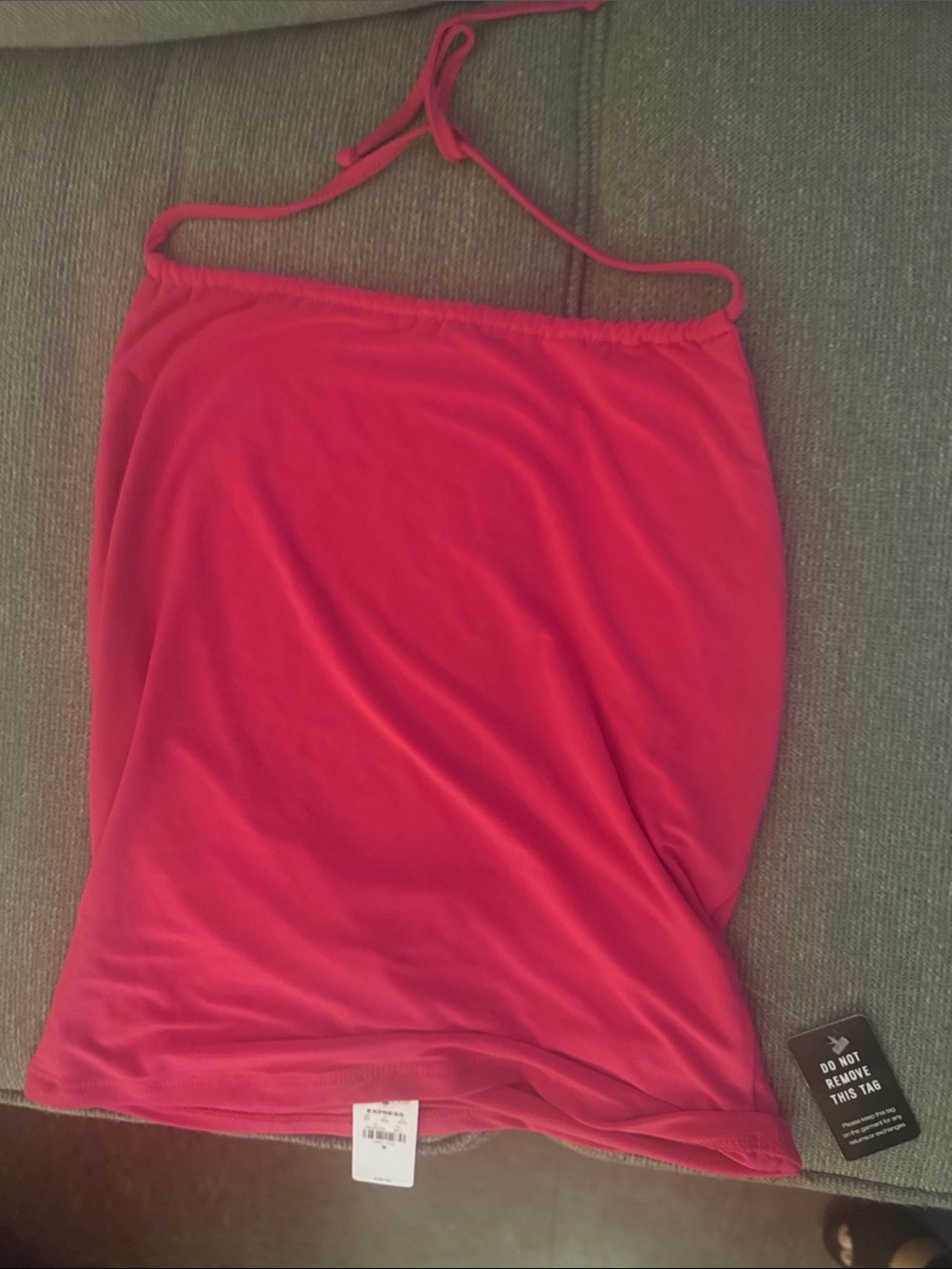 Express Pink Halter Tube Top